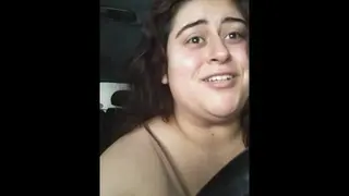 Amateur couldn't Resist Playing with Freshly Waxed Pussy in a Parking Lot