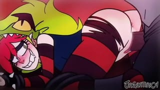 Villainous Cartoon Black Hat Eating Demencia