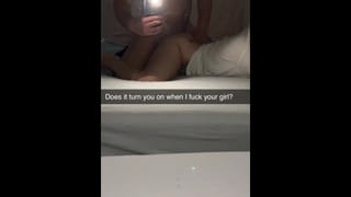 Cheating Girlfriend Fucks Guy after Night out Snapchat Cuckold