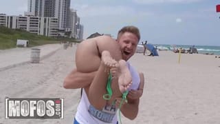 MOFOS - Ria Rox and Cleo Vixen get Nude while Playing Beach Volley, then Share a Pair of Dicks