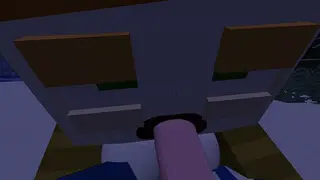Minecraft porn video – Steve & Snow Golem: Fiery Deep Throat in the Cold