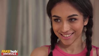 FAKEhub - Gorgeous Petite College Teen take her best Friend out of the Friendzone and into her Pussy