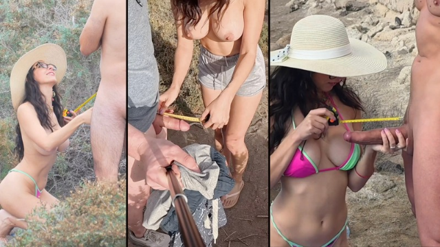 I MEASURE NUDIST COCKS, the BIGGEST one Wins! I Find a GIANT one and Fuck it