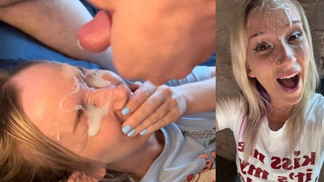 Huge Facials on Sweet Blonde GF Compilation (cosmic Starlight)