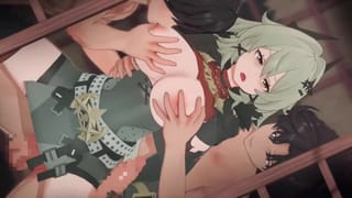【zenless Zone zero Caesar King #02】gangbang 3D Hentai Animation.(Fingering,handjob,blowjob,sex)