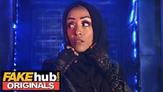 Space Taxi Fit Ebony Babe with Big Tits Fucked before Creampie