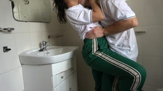 Professor Caught two Students Fucking in the Bathroom of a Mexican Public School ~ Real Amateur Sex