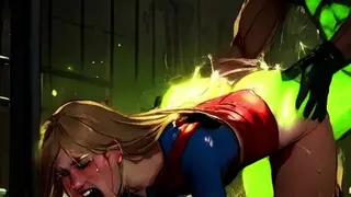 Big Titty Blonde Super Women get Bound & Fucked in Kara vs Da Kryptonite Krew