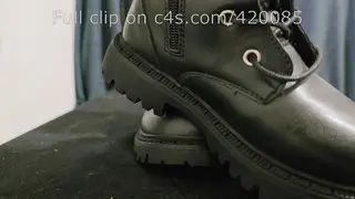 Cock Crushing porn video – LittleShoes - Bootjob with Black Boots Size 34 POV Preview