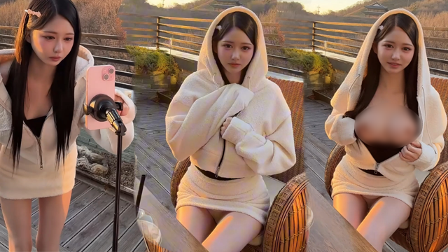 Café Tease: she Lets just a Bit Slip in Public