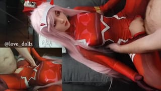 Fucking zero two Sex Doll until I Cum Deep inside of her Delicious Pussy