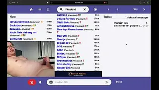 Dutch slut goes on public webcam and cums