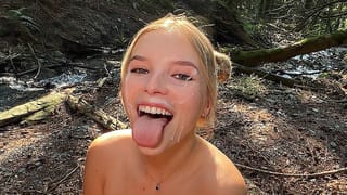 Cumslut Hiking the Canadian Wilderness Leads to Massive Facial - Cumshot - AlexAndAva - 4K