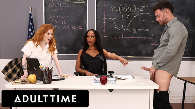 ADULT TIME - Hung Teacher Wanna be Part in Coworker August Skye & Petite Student Madi Collins Affair