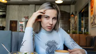 Remote Controlled Vibrator in Crowded Cafe - Letty Black