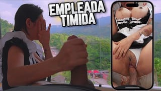 Young Shy Latina Maid Fucks her Boss and Squeezes his MILK with her Tight Pussy Jeniferplay