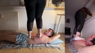 Trampling him in Socks after Stomach Sitting - C4s 99449