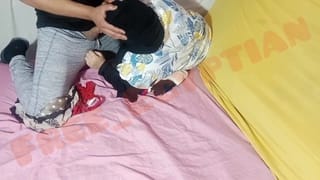 He is Holding Humiliation on his Friend's Veiled Mother and every Time he Fucks her with the Veil and in a Clear Voice she Begs him to Bring his Son twice