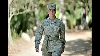 Topless Military Woman (AI Generated)