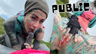 Public POV - Sweaty Trail Runner Girl Gets Fucked on a Mountain - Outdoor Sex