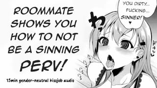 Religious Roomie Shows you how Masturbation should Be! | Gender-neutral Kissjob, Making Out,spanking