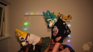♀️♂️ FURRY COUPLE HAVING SOME FUN - 🍓 Berry Pounding his Pup Hard till he Cums ❤️❤️