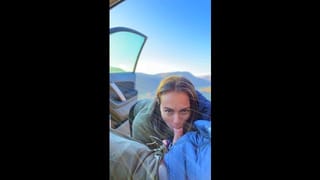 Public Roadside Blowjob from a Slutty Hitchhiker