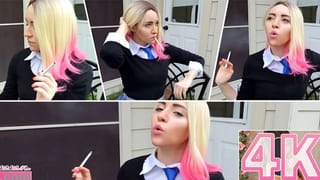 Gwen Stacy School Girl Smoking Seduction (DC COMICS)