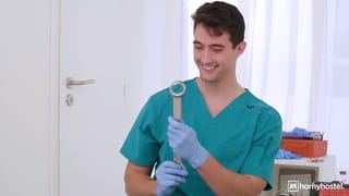 Nurses have Anal Threesome and Creampie in the Break Room Part 1