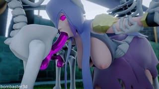Witch from Clash Royale Spawned her Skeletons for Rough Sex.