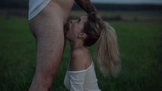 Fucked Deep in the Mouth in a Field after a Photo Shoot