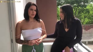 Horny BBW Stepmom Threesome - Huge Asses - POV