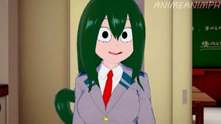 Deku and Tsuyu Asui Fuck between Study Hours while nobody is Watching - my Hero Academia Hentai 3d