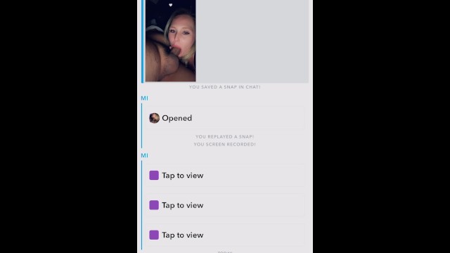 Snapchat Screen Recording Blonde Deep Throats Dick Blowjob