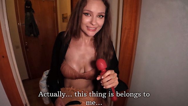 POV: I found Stepmother’s Vibrator. she Explained to me how it Work. Squirting Orgasm.