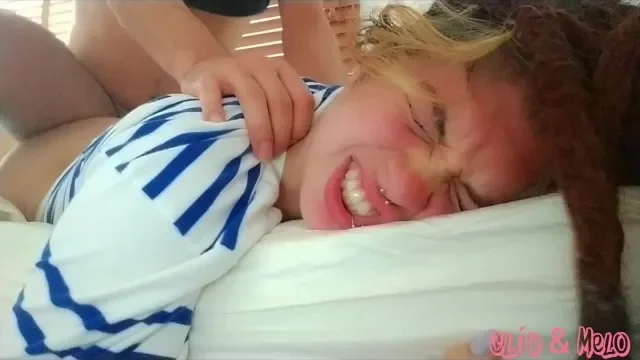 Clio Receives Rough Hard Morning Anal Face against Bed