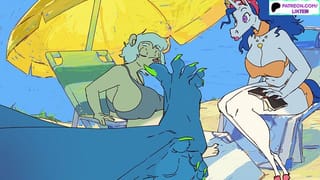 FUTANARI FURRY BECH HARD FUCK - FUTA FURRY CARTOON HENTAI 60FPS