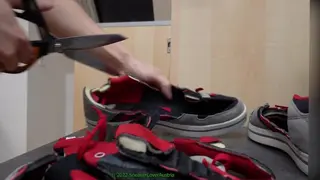 Cutting Adidas Neo Shoes and Fuck them - Pornhub Gay