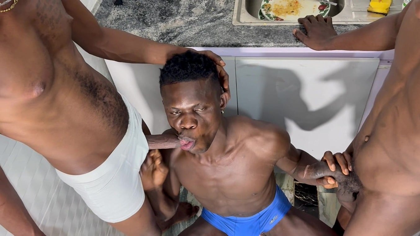 My friend and I fucked street boy