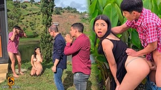 MY FATHER-IN-LAW'S EMPLOYEE FUCKS MY FIANCÉE IN THE ASS ON THE RANCH