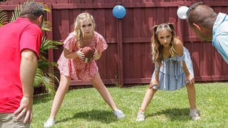 DaughterSwap - Adorable Girls Macy Meadows & Krissy Knight Swap Stepdads and Squirt on their Cocks