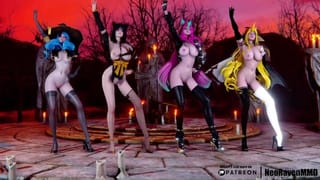 [MMD]CHUNG HA - Snapping (Gwen/Ahri/Xayah/Soraka) [fixed Cam Strip Ver.] League of Legends