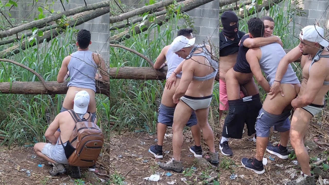 ENCONTREI 4 HOMENS DE PAU DURO A PROCURA DE PASSIVO GAY PARA COMER. OFERECI MEU CU PARA TODOS OS 4 HOMENS DOTADO NA FLORESTA