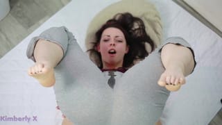Grey Legging Pissing