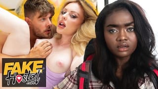 Fake Hostel - PAWG Steals Ebony Babes BWC Cheating Boyfriend for Hardcore Sneaky Sex Fun