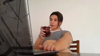 Carla Blasting some Stinky Farts while Working!
