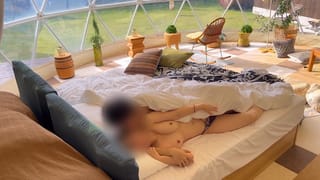 A College Student Couple Hiding and having Sex on the Morning of Glamping