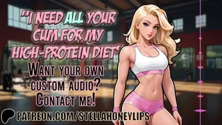 A Muscle Girl Bimbo needs your Sperm for her Cum Diet | Audio Roleplay