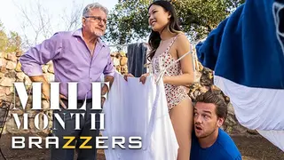 Brazzers - can Lulu Chu Drain her Neighbor's Huge Cock in Time before her old Husband Finds Them?