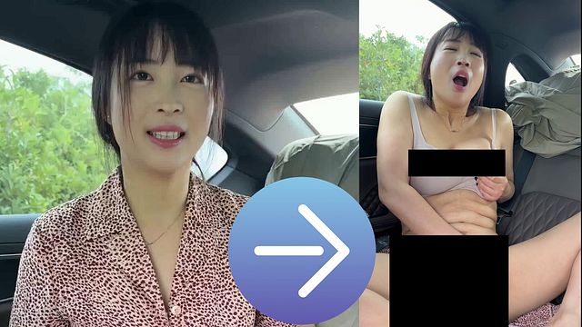 In a Car, Japanese Big Tits MILF (farmer) Masturbation. Amateur